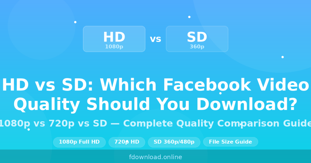 HD vs SD Facebook Video Quality Comparison Guide