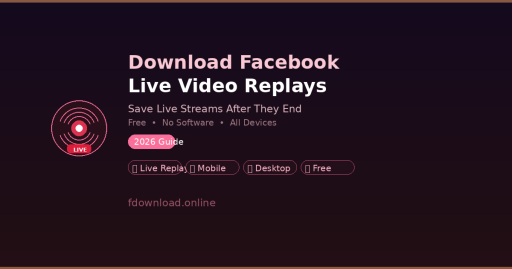 How to Download Facebook Live Video Replays